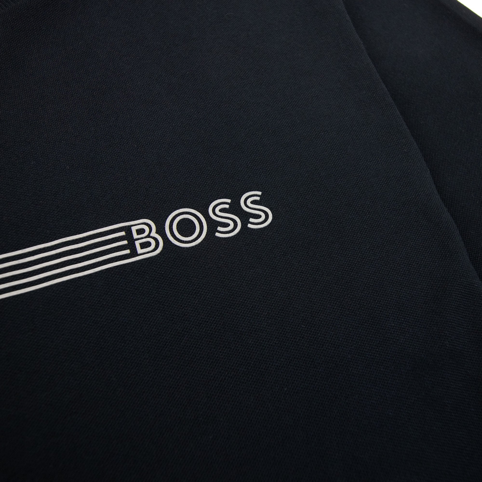 Hugo Boss Cotton-blend T-shirt With Stripes And Logo Black 001
