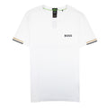 Hugo Boss Boss X Matteo Berrettini Waffle-fabric T-shirt With Signature-stripe Artwork White 100
