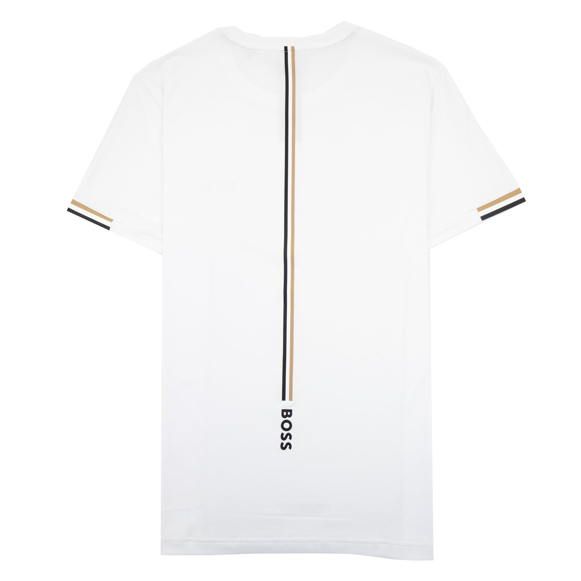 Hugo Boss Boss X Matteo Berrettini Waffle-fabric T-shirt With Signature-stripe Artwork White 100