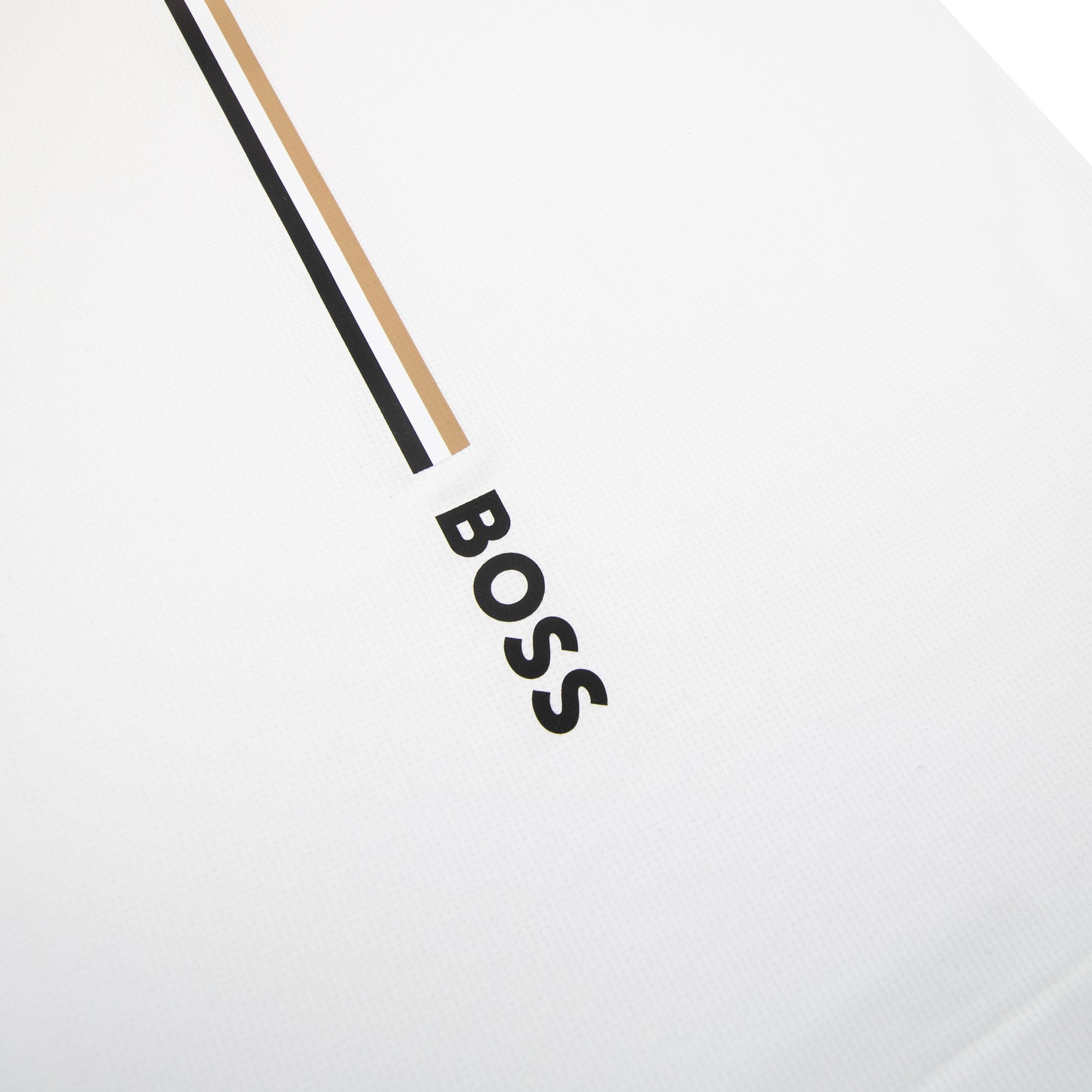 Hugo Boss Boss X Matteo Berrettini Waffle-fabric T-shirt With Signature-stripe Artwork White 100