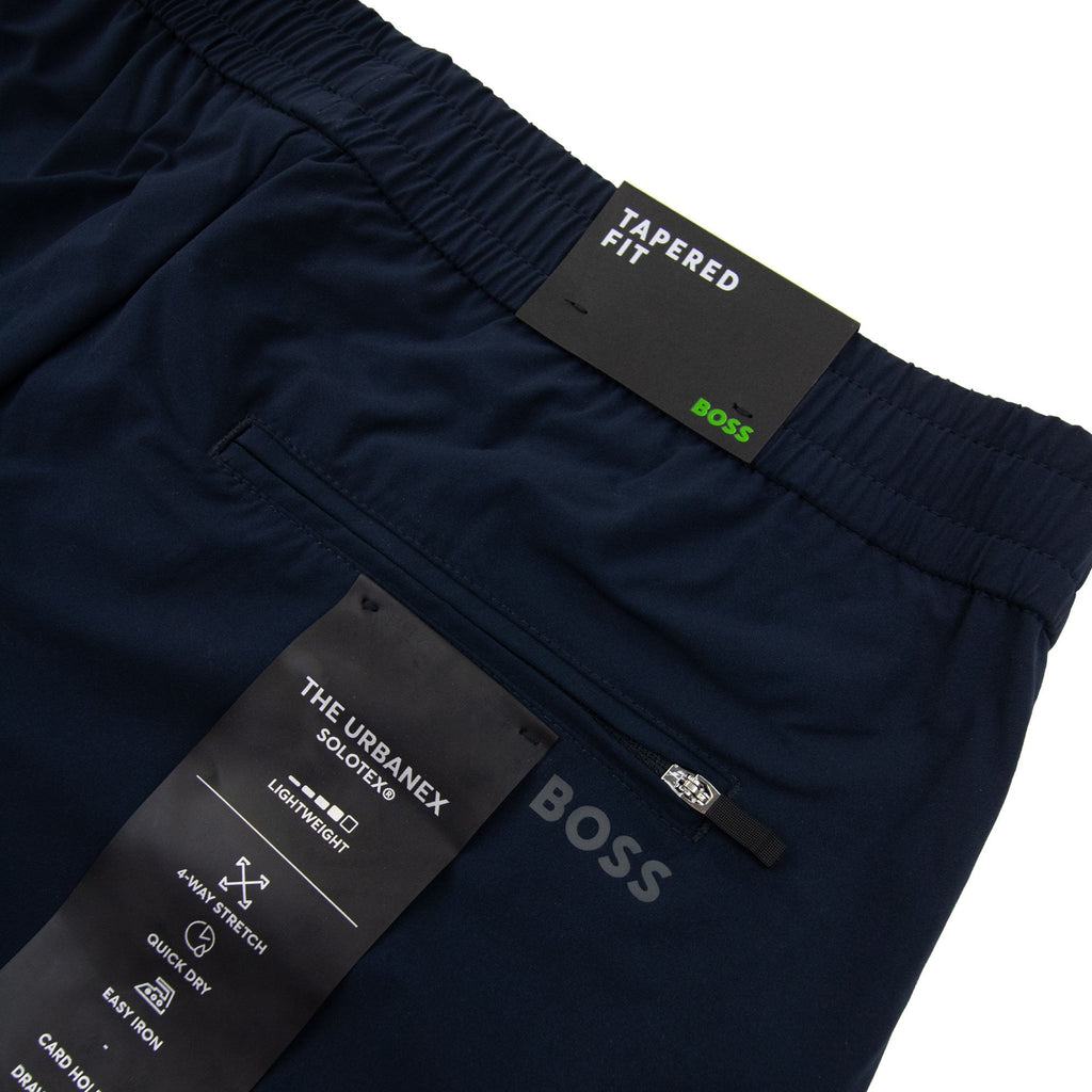 Hugo Boss Tapered-fit Trousers In Easy-iron Stretch Poplin Navy 402