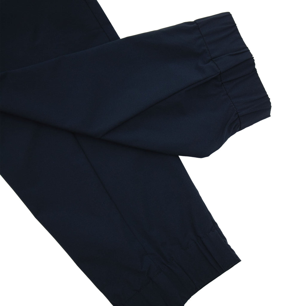 Hugo Boss Tapered-fit Trousers In Easy-iron Stretch Poplin Navy 402