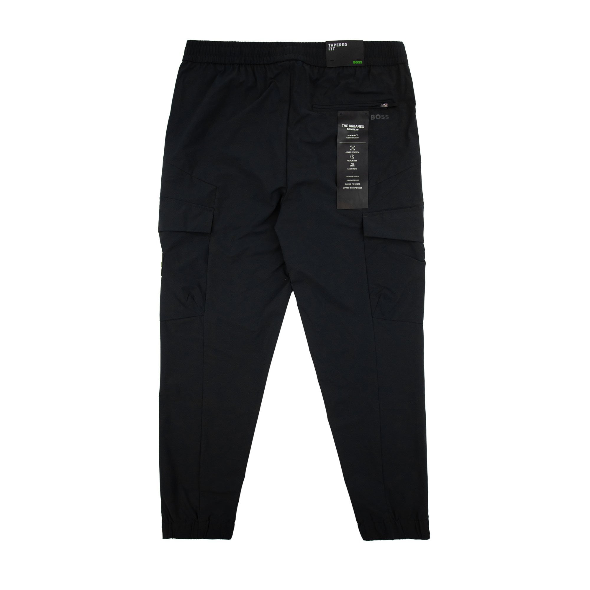 Hugo Boss Tapered-fit Trousers In Easy-iron Stretch Poplin Black 001
