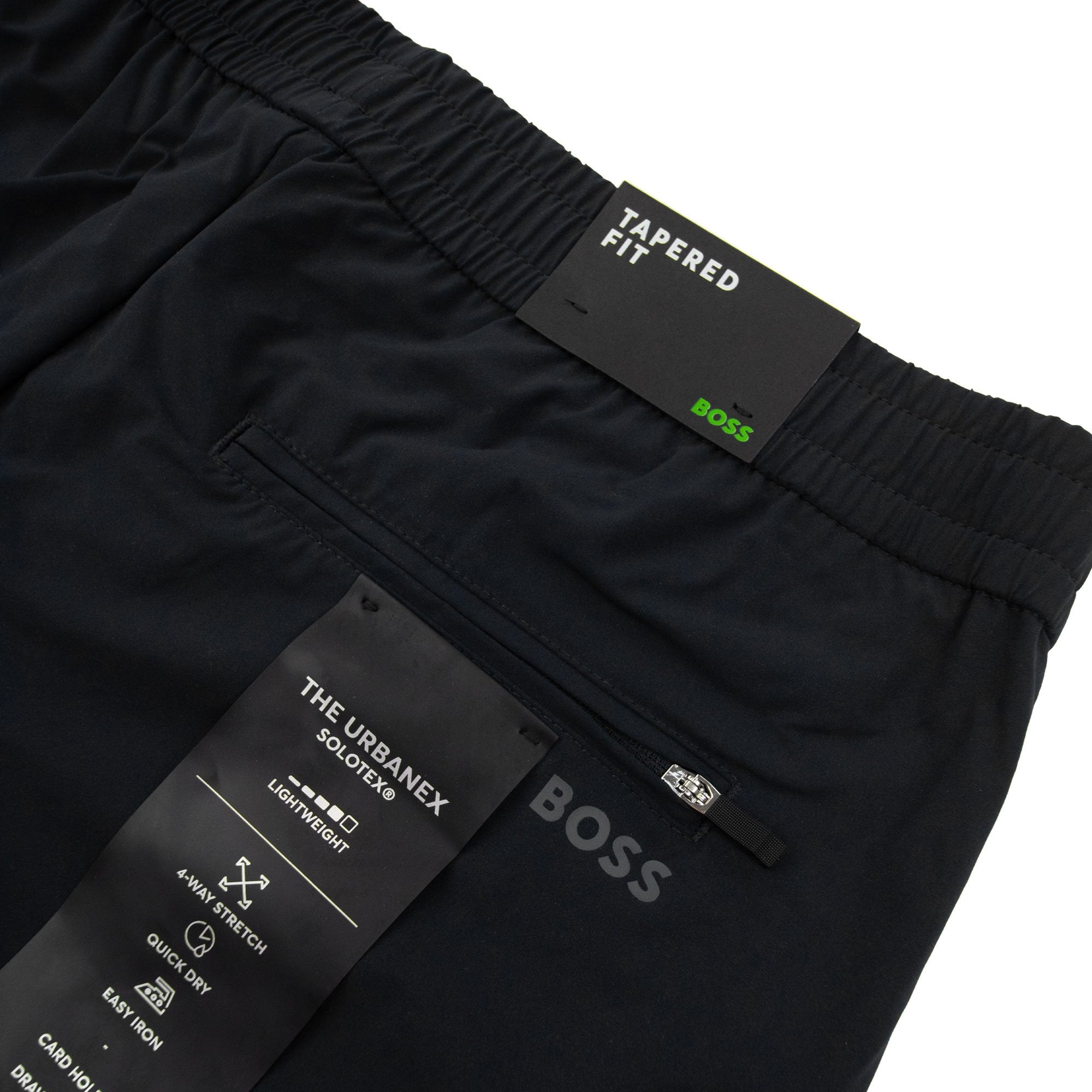 Hugo Boss Tapered-fit Trousers In Easy-iron Stretch Poplin Black 001