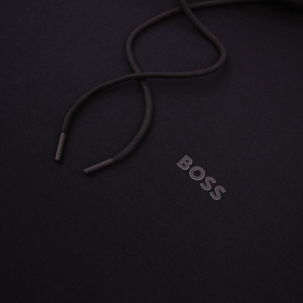 Hugo Boss Soody Stretch-cotton Hoodie With Sandwich Logo Black 001