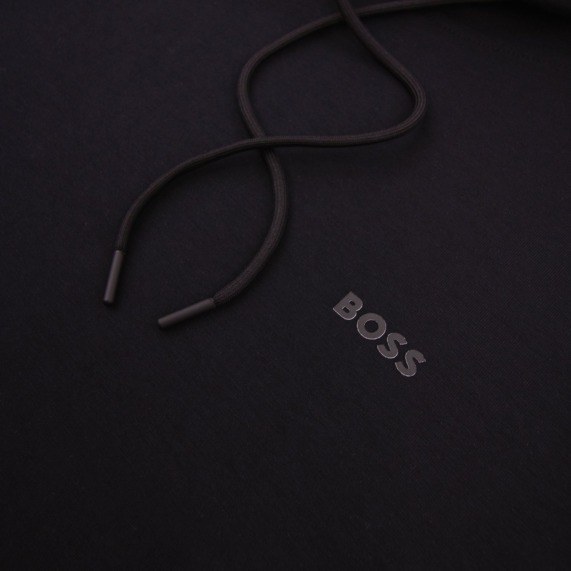 Hugo Boss Soody Stretch-cotton Hoodie With Sandwich Logo Black 001