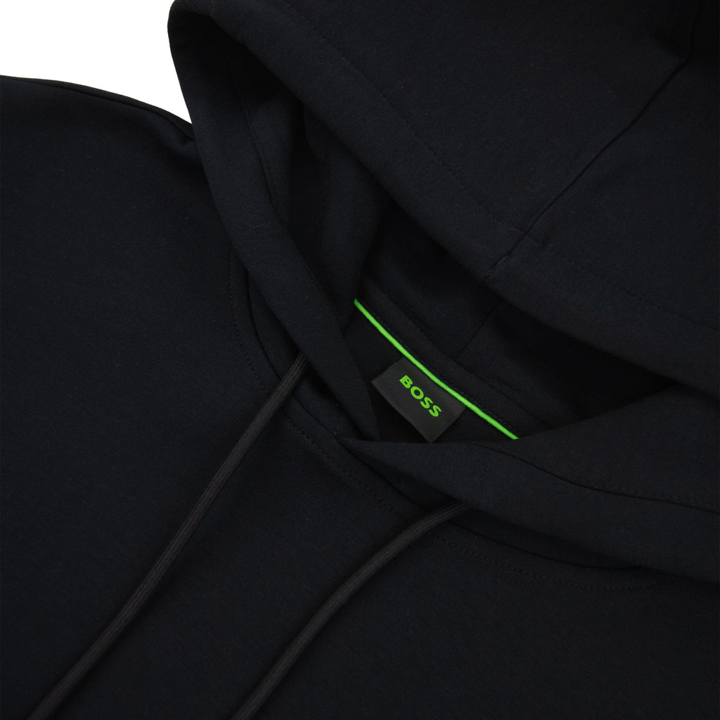 Hugo Boss Soody Stretch-cotton Hoodie With Sandwich Logo Black 001