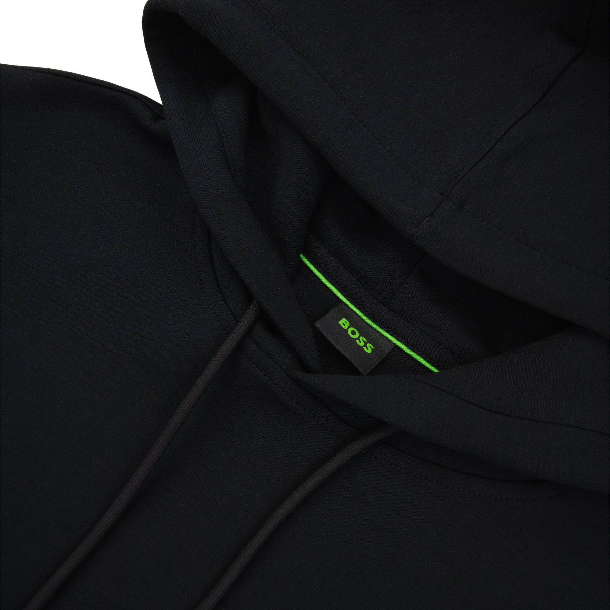 Hugo Boss Soody Stretch-cotton Hoodie With Sandwich Logo Black 001