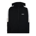 Hugo Boss Boss X Matteo Berrettini Regular-fit Zip-up Hoodie With Signature-stripe Artwork Black 001