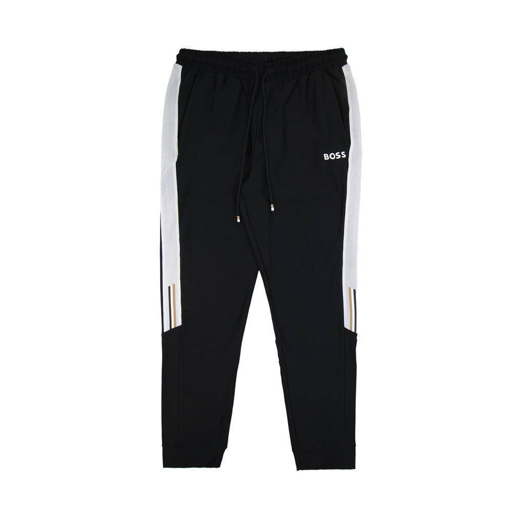 Hugo Boss Boss X Matteo Berrettini Tracksuit Bottoms With Contrast Tape And Branding Black 001