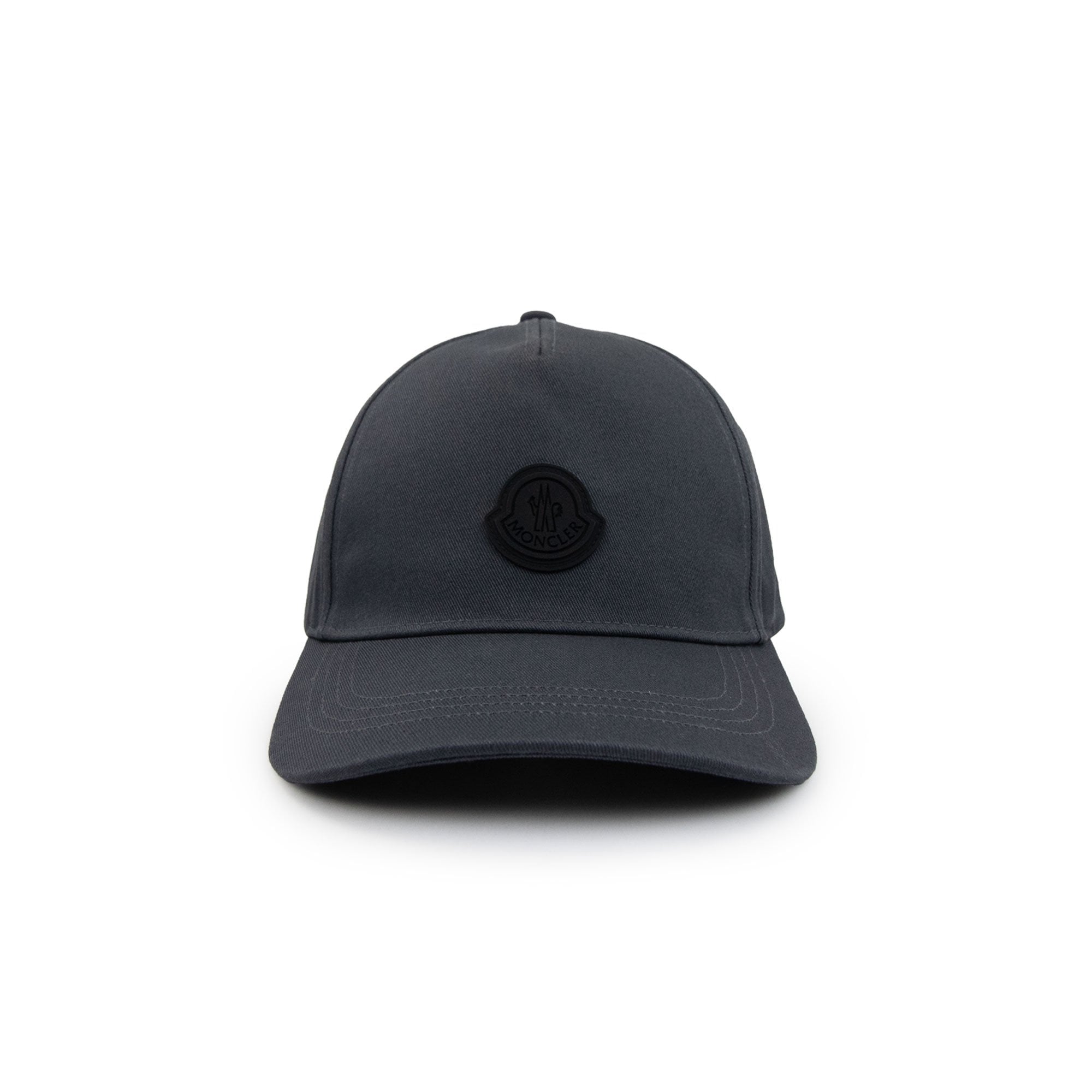 Moncler Matt Black Baseball Cap Dark Grey