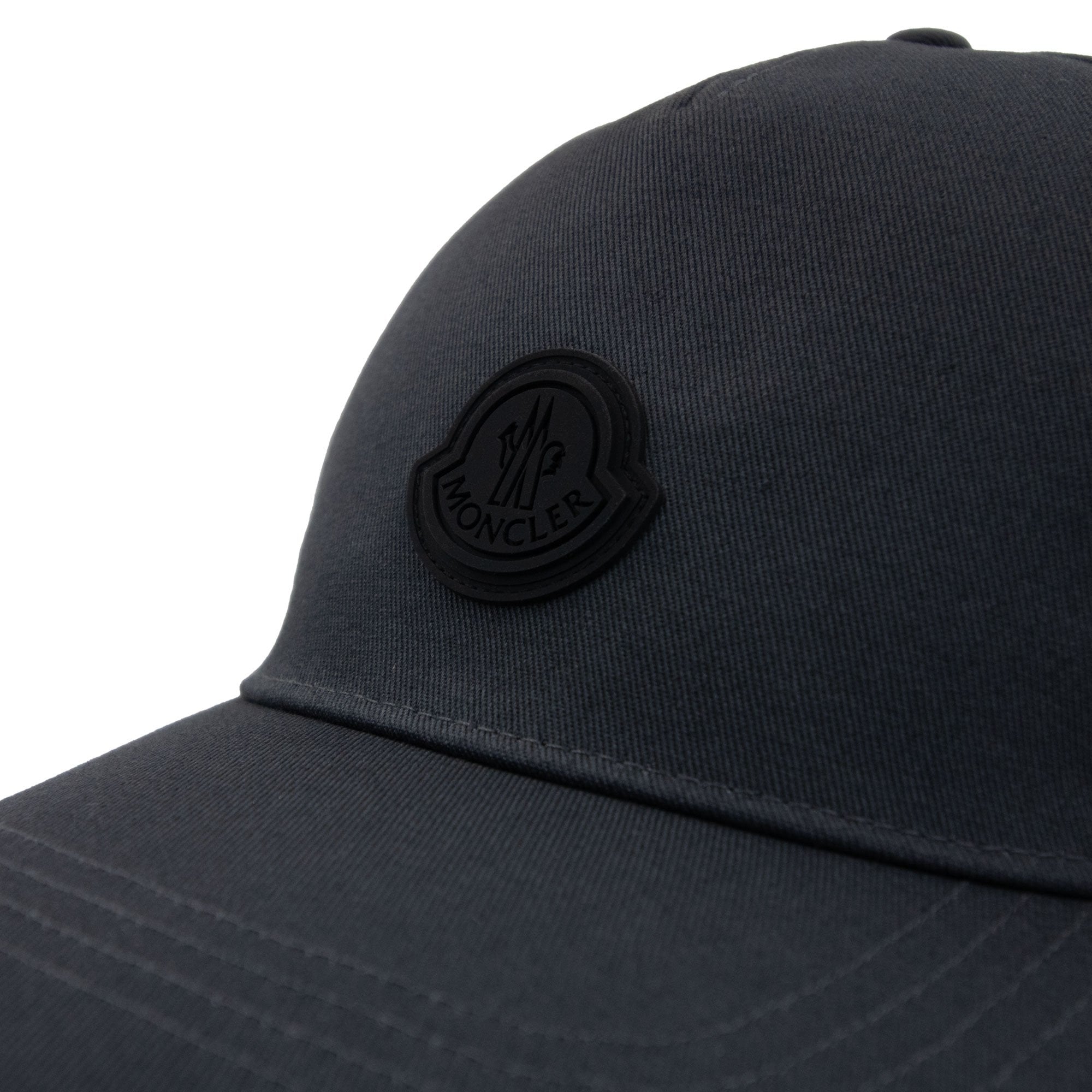 Moncler Matt Black Baseball Cap Dark Grey