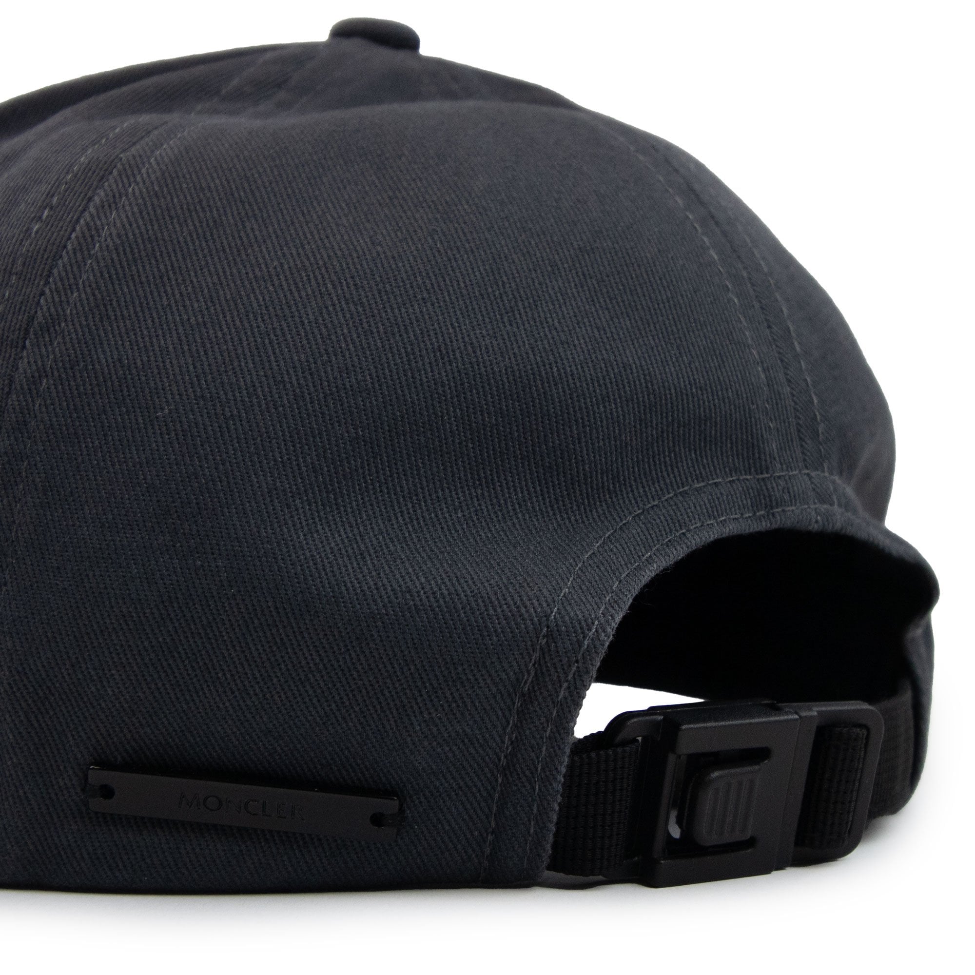 Moncler Matt Black Baseball Cap Dark Grey