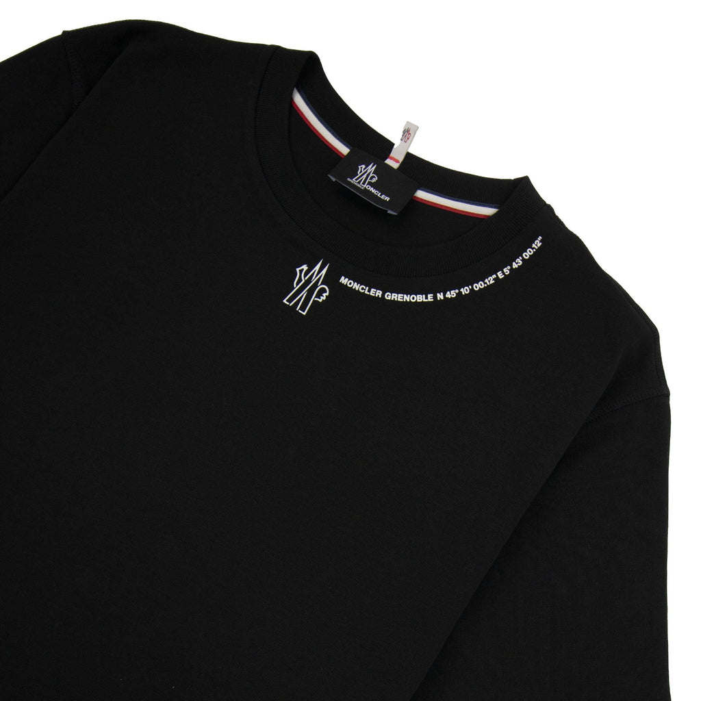 Moncler Grenoble Rubber Neck Logo Tee Black 999