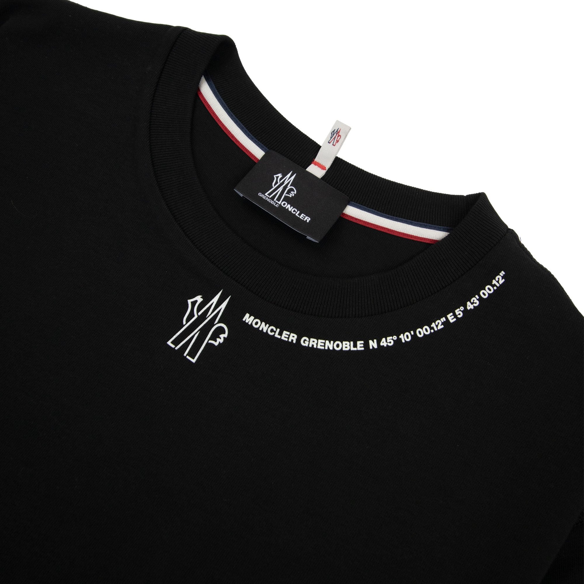 Moncler Grenoble Rubber Neck Logo Tee Black 999