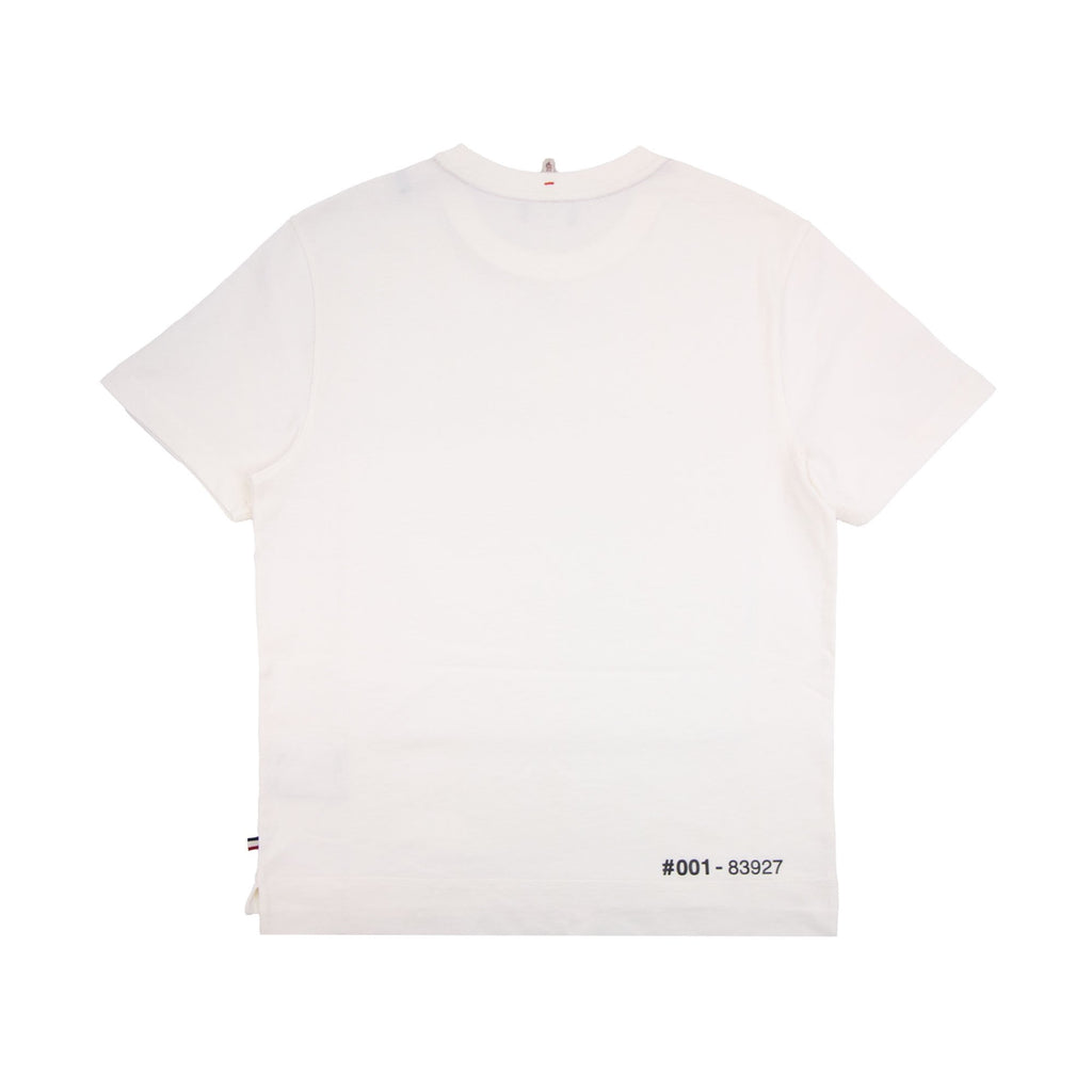 Moncler Grenoble Rubber Neck Logo Tee White 041