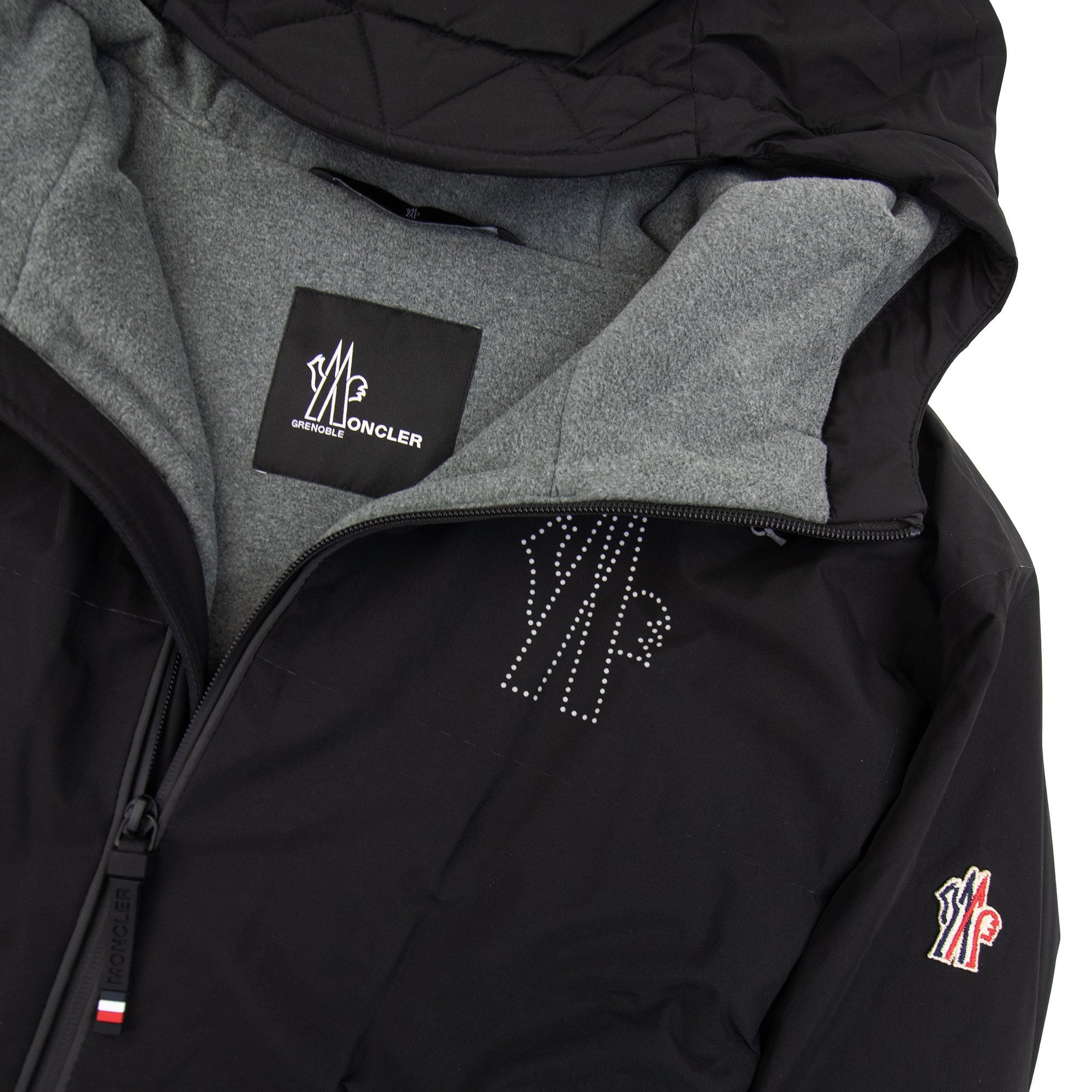 Moncler Jaman Hooded Short Padded Jacket Black 999
