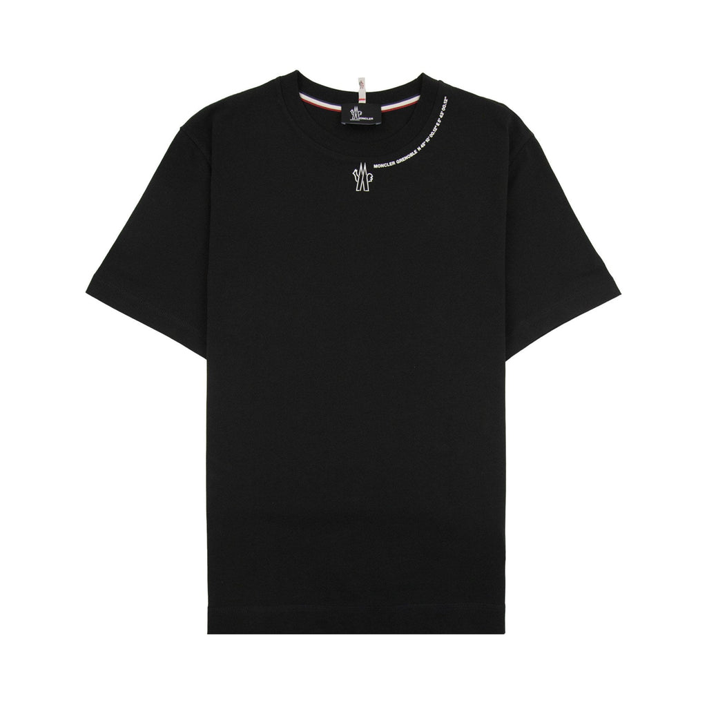 Moncler Grenoble Rubber Neck Logo Tee Black 999