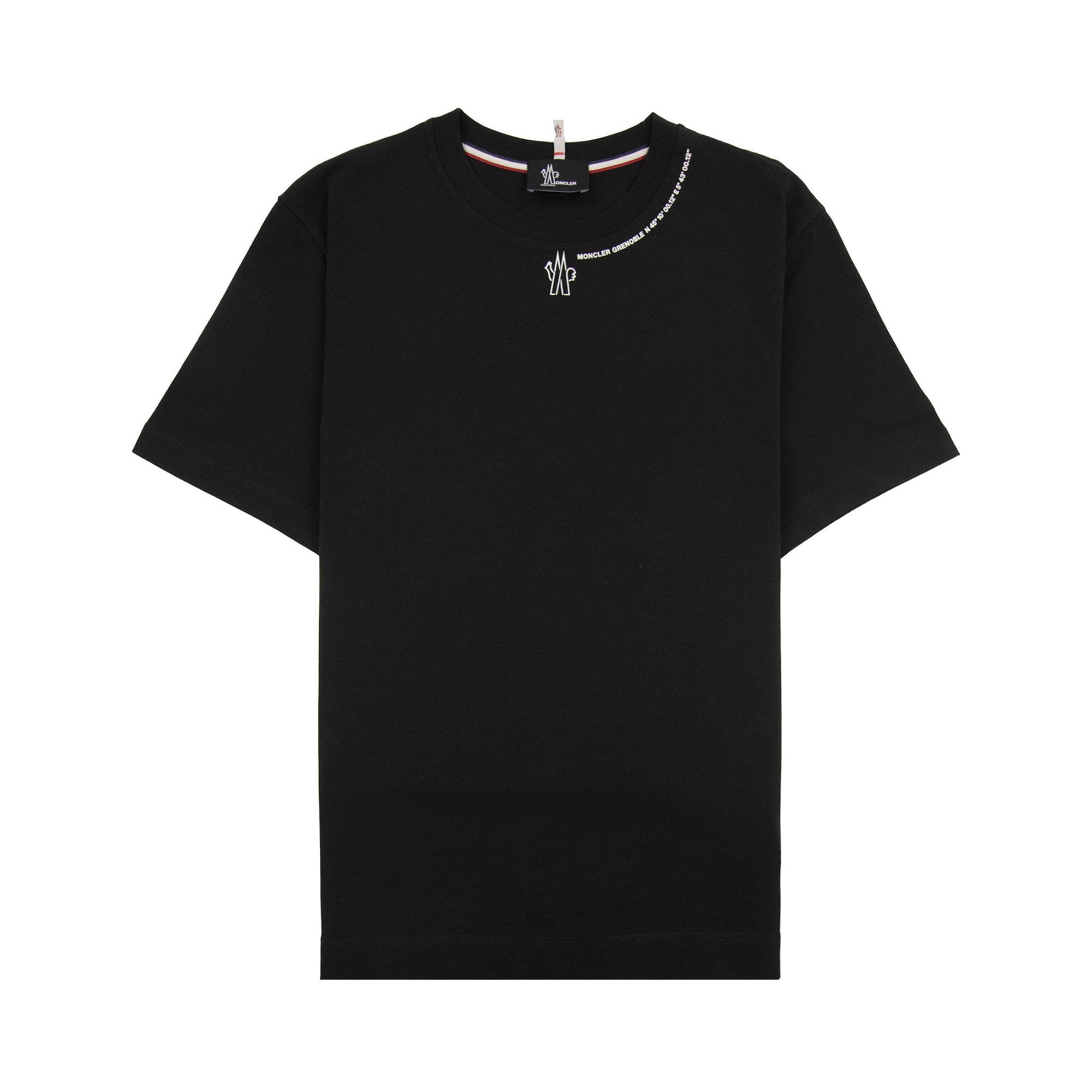 Moncler Grenoble Rubber Neck Logo Tee Black 999