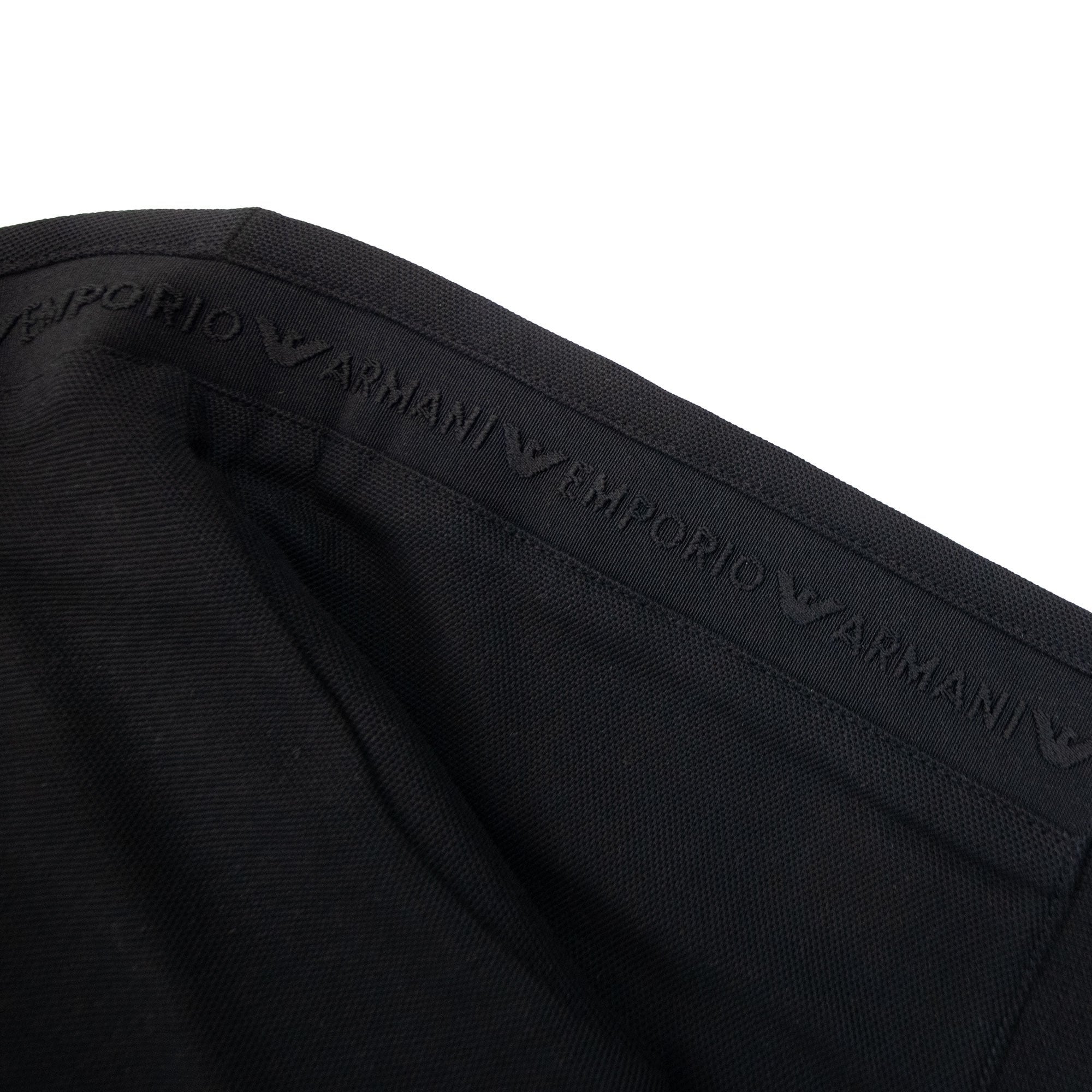Emporio Armani Jersey Polo Shirt With Embossed Logo Tape Black