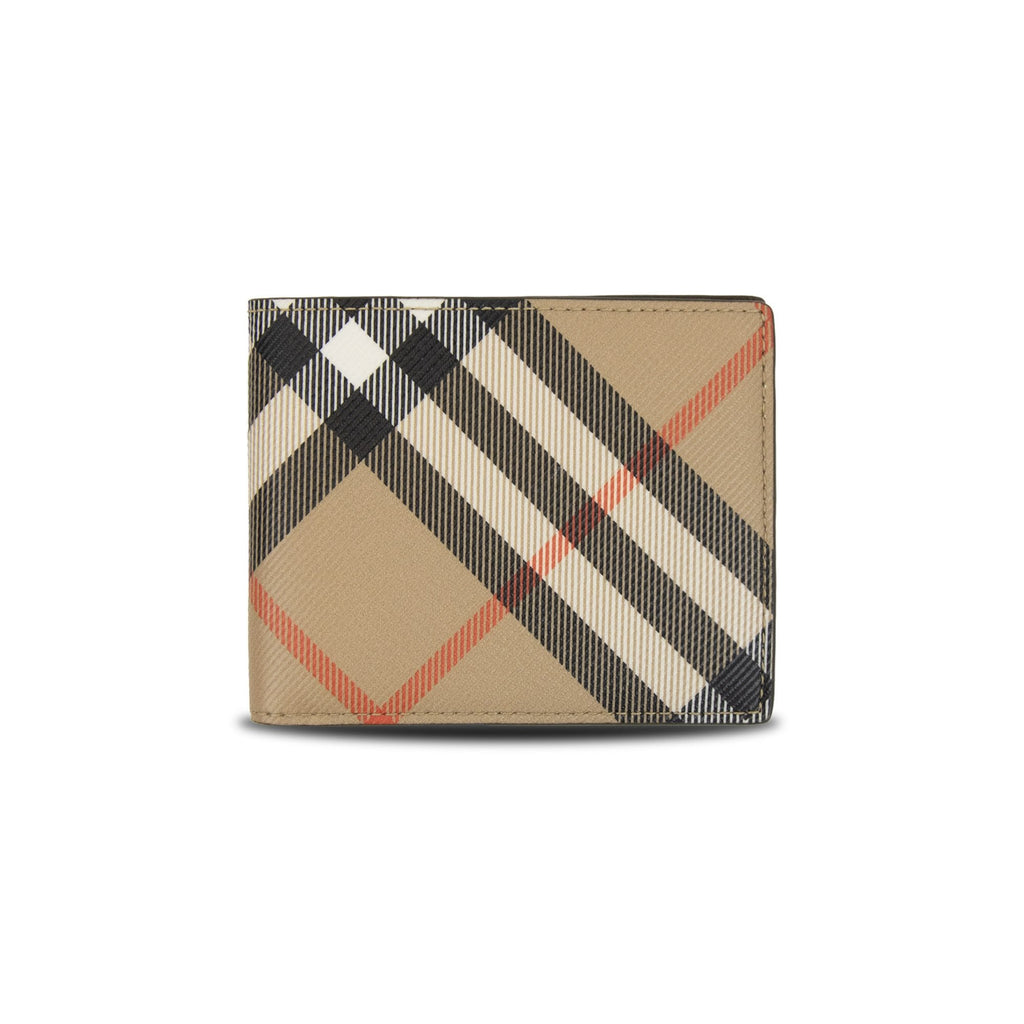 Burberry Check Slim Bifold Wallet Sand