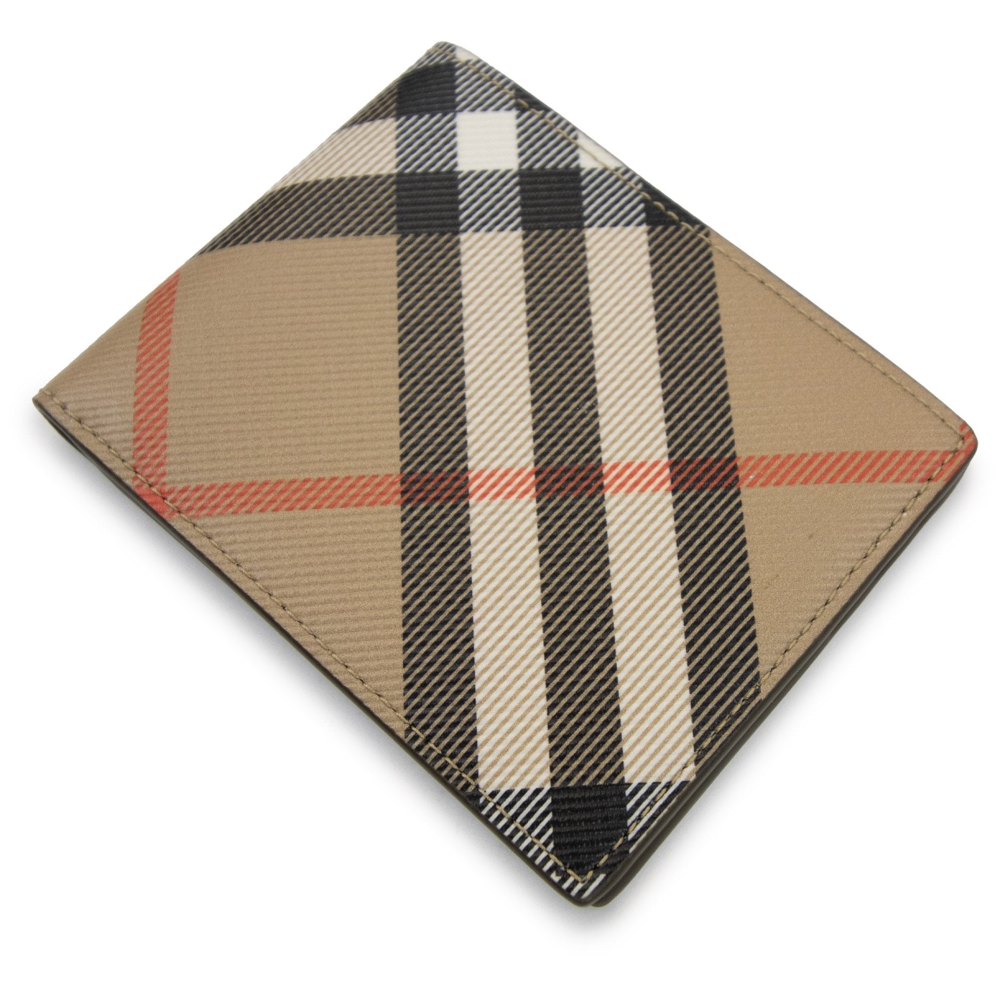 Burberry Check Slim Bifold Wallet Sand