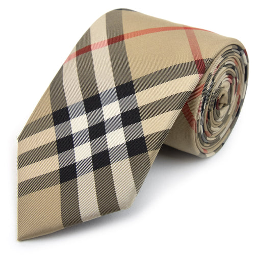Burberry Classic Cut Vintage Check Silk Tie Archive Beige