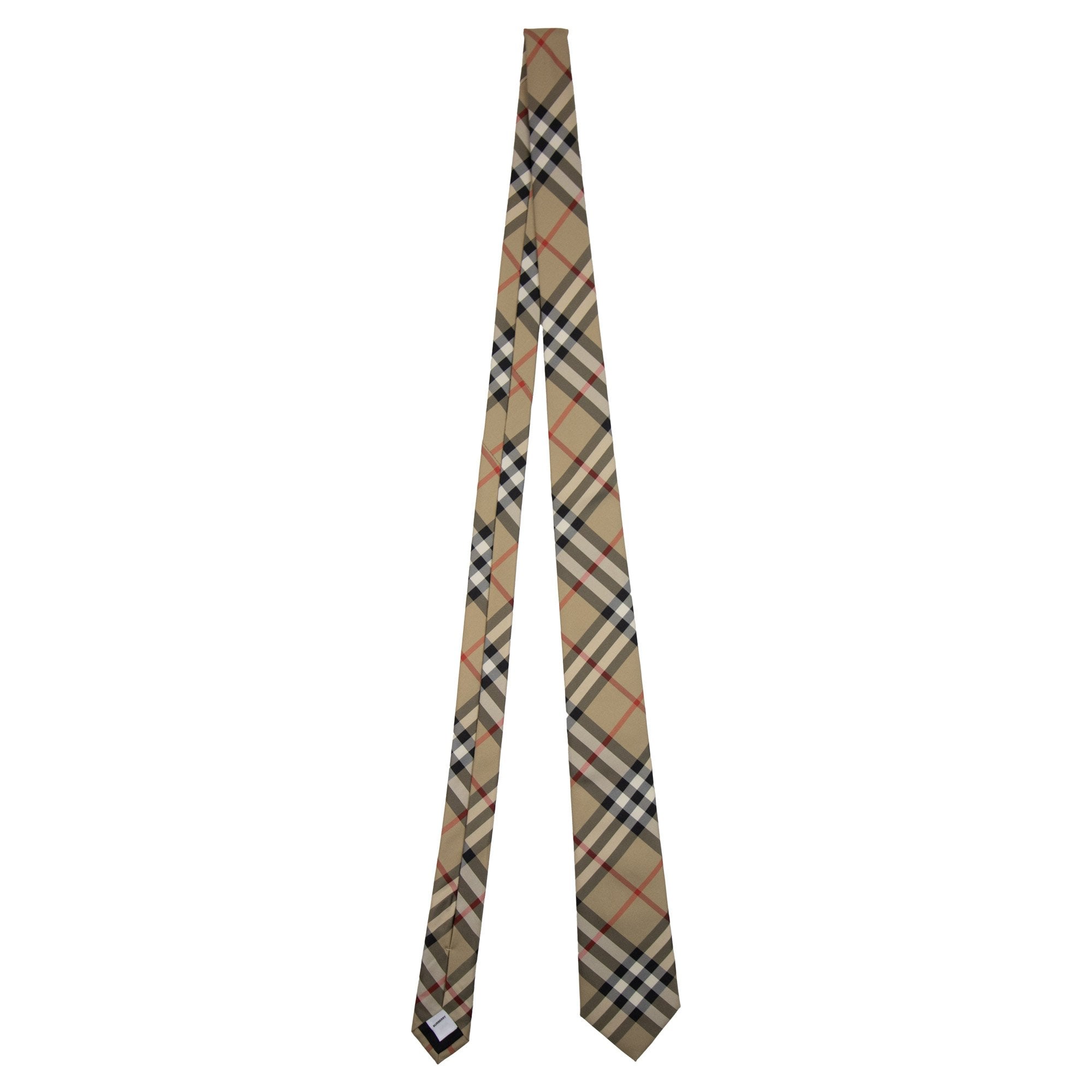 Burberry Classic Cut Vintage Check Silk Tie Archive Beige