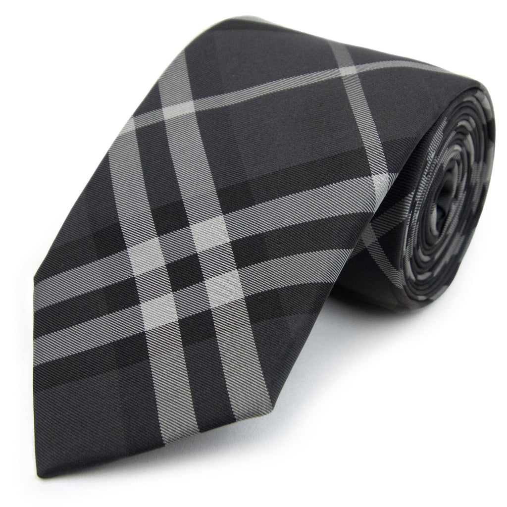 Burberry Classic Cut Vintage Check Silk Tie Charcoal