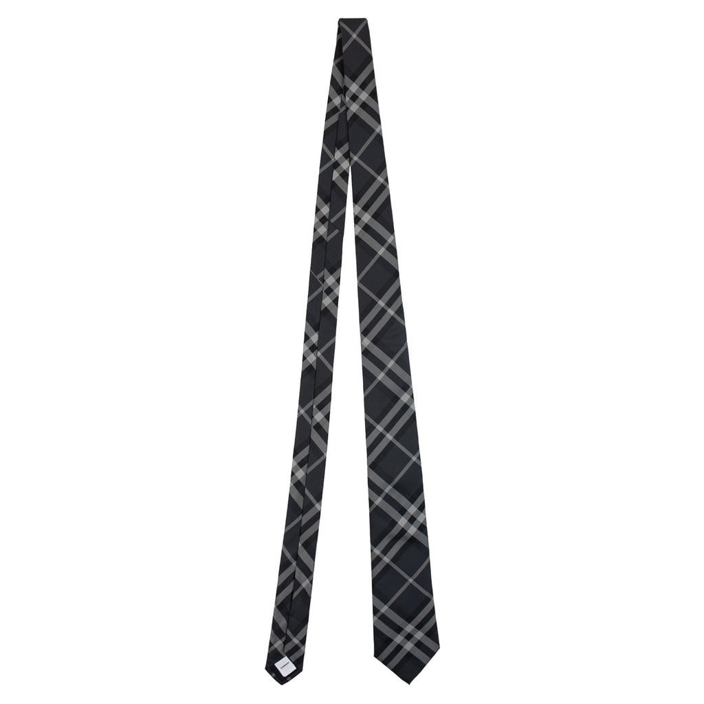 Burberry Classic Cut Vintage Check Silk Tie Charcoal