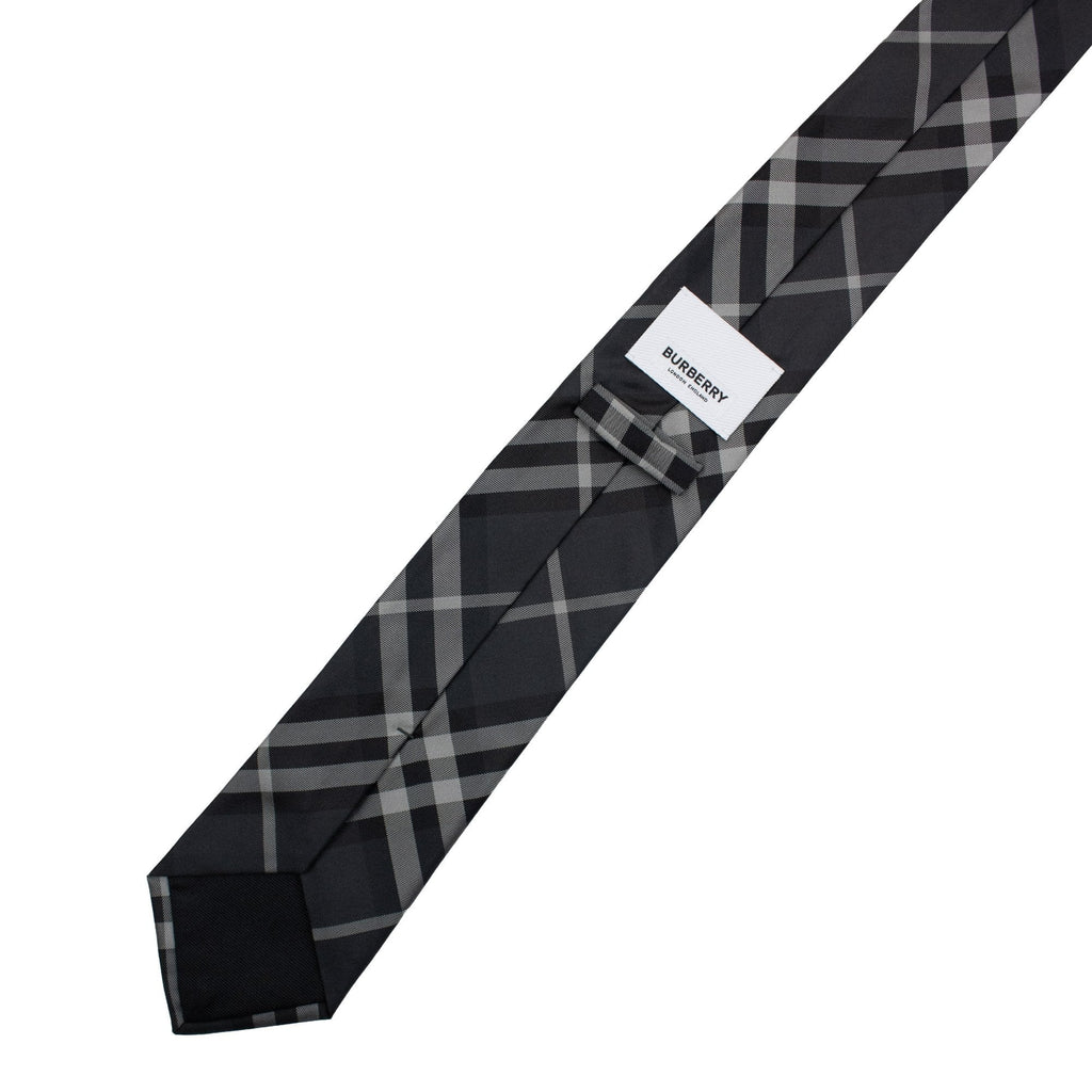 Burberry Classic Cut Vintage Check Silk Tie Charcoal