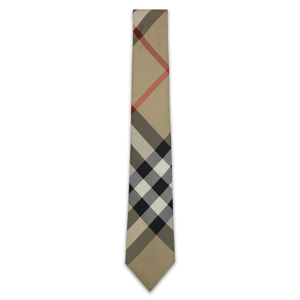 Burberry Check Silk Tie Archive Beige