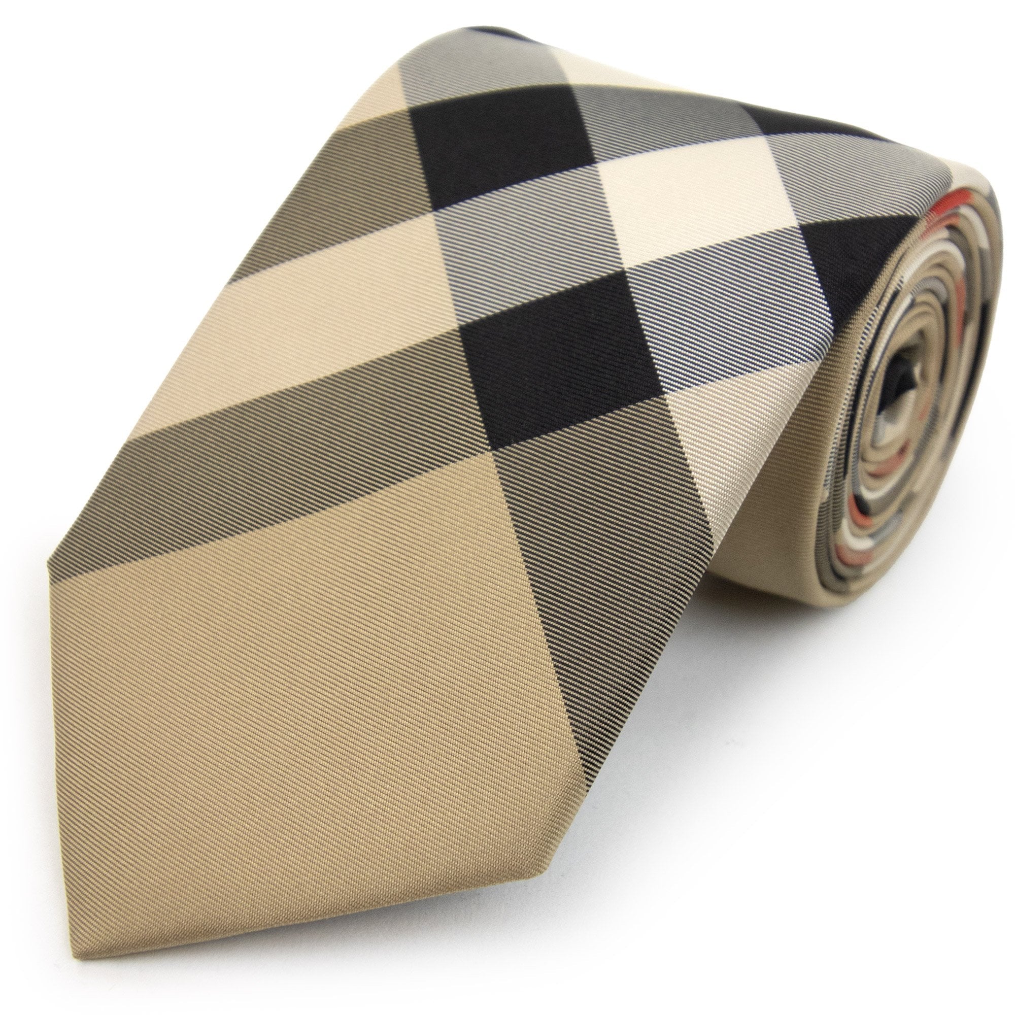Burberry Check Silk Tie Archive Beige