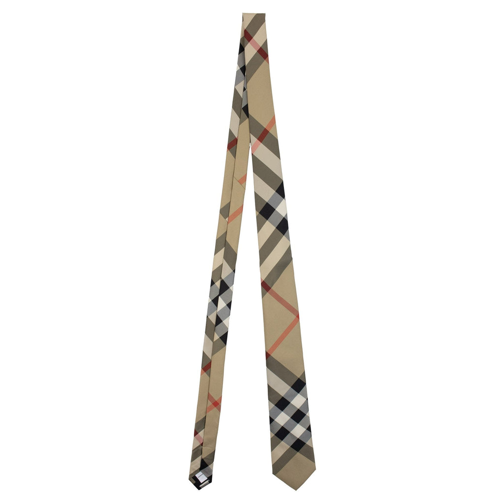 Burberry Check Silk Tie Archive Beige