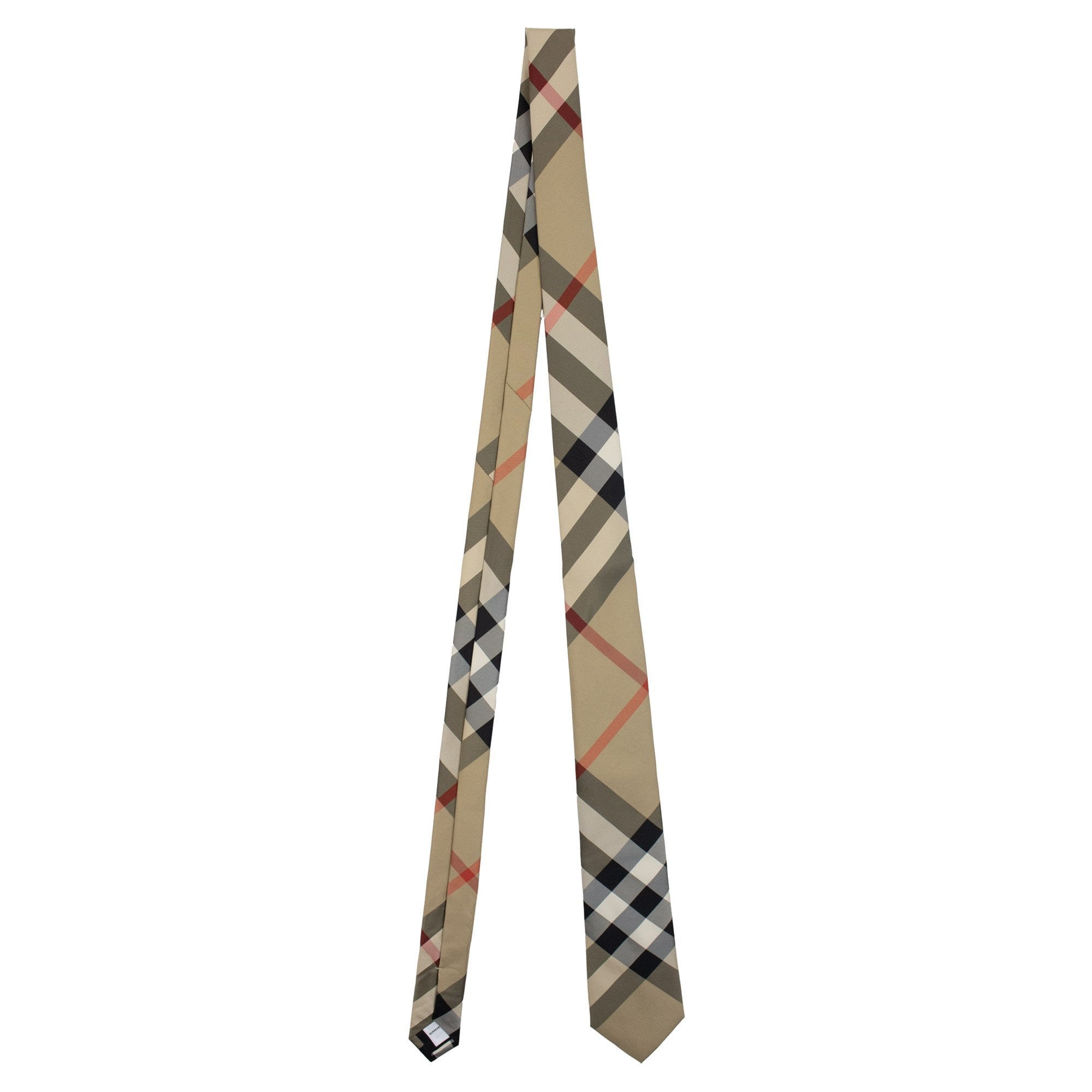 Burberry Check Silk Tie Archive Beige