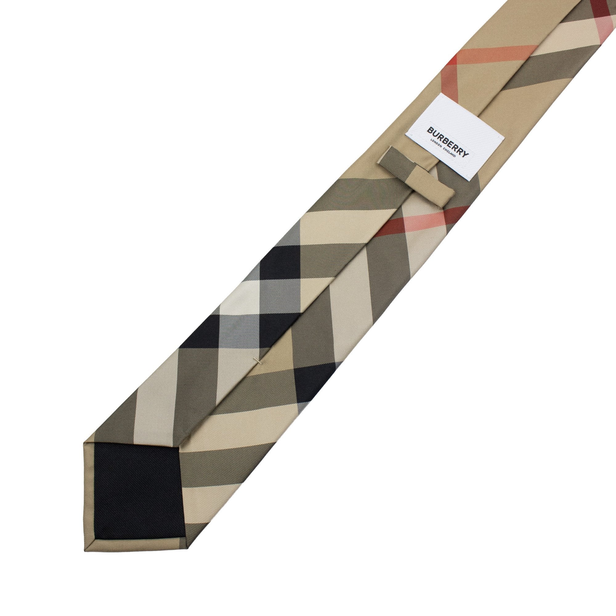 Burberry Check Silk Tie Archive Beige