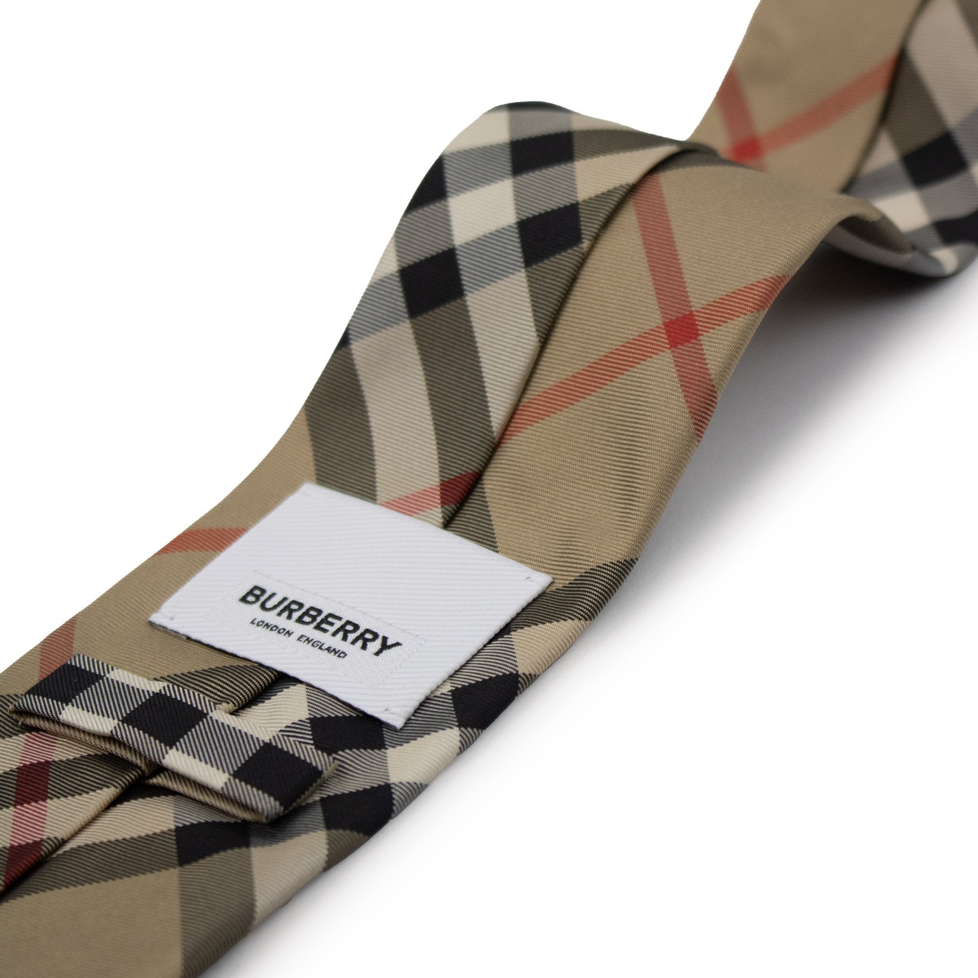 Burberry Check Silk Tie Archive Beige