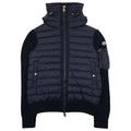 Moncler Hooded Knitted Zip Cardigan Navy