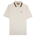 Gucci Cotton Piquet Polo With Double G White