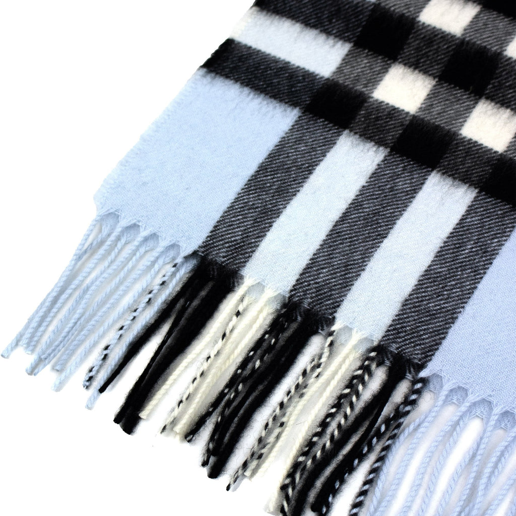 Burberry Giant Check Cashmere Scarf Pale Blue