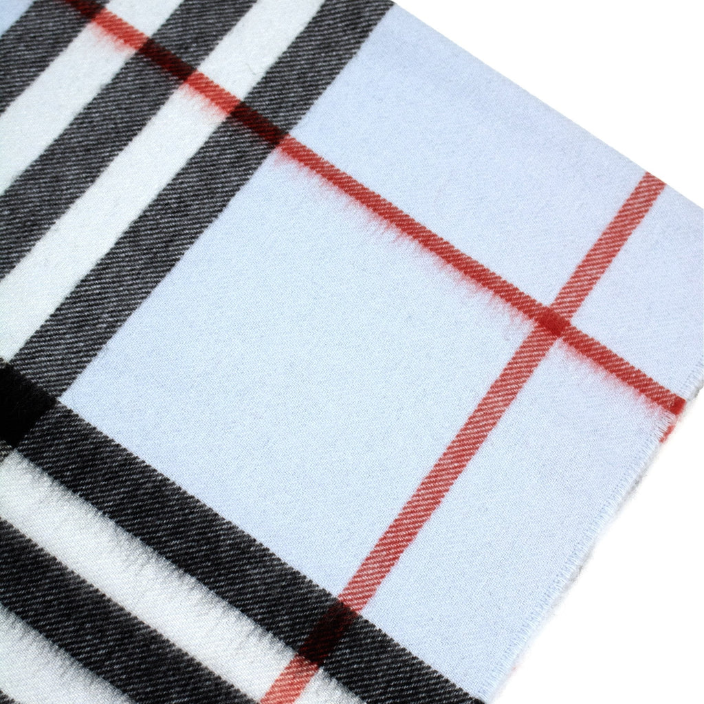 Burberry Giant Check Cashmere Scarf Pale Blue