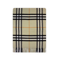 Burberry Wide Check Cashmere Scarf Sage Green