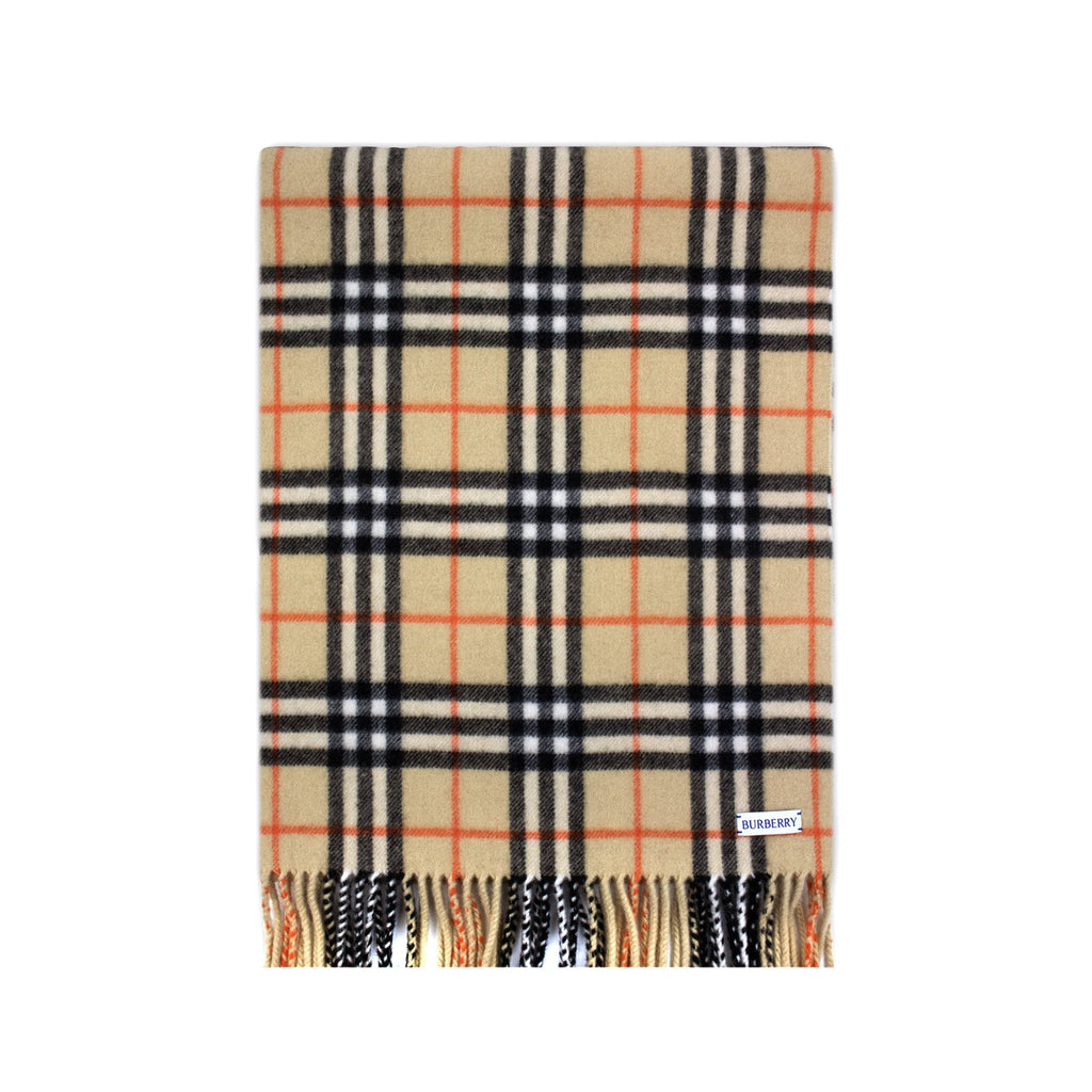 Burberry Medium Check Cashmere Scarf Sand