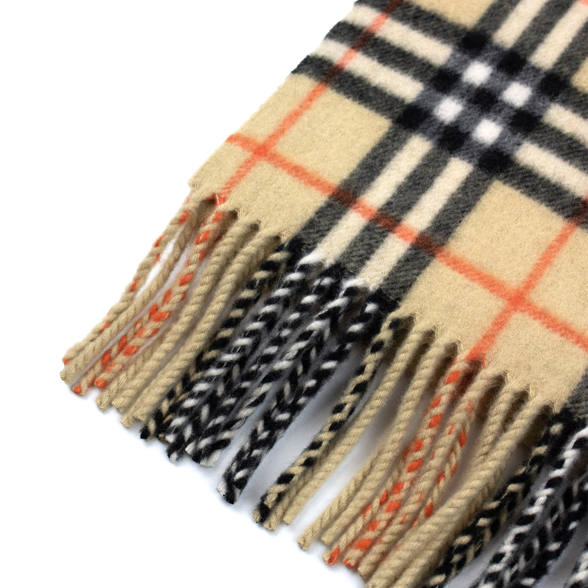 Burberry Medium Check Cashmere Scarf Sand