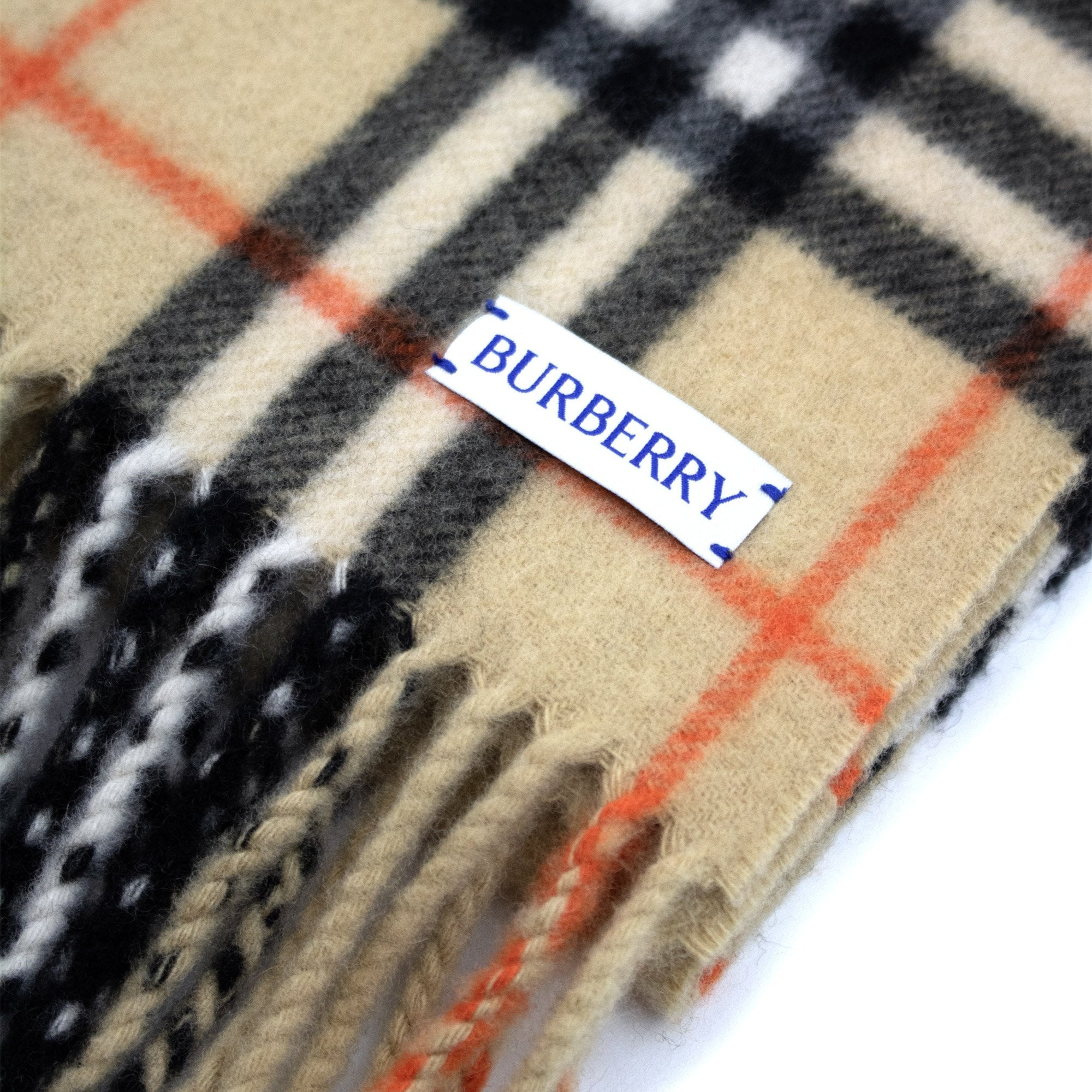 Burberry Medium Check Cashmere Scarf Sand