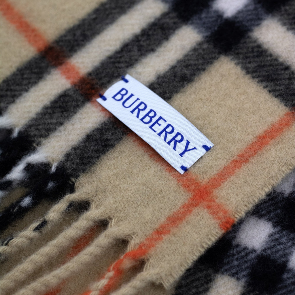 Burberry Medium Check Cashmere Scarf Sand