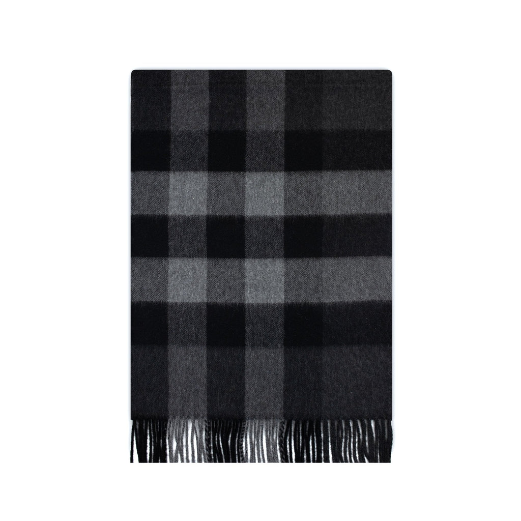 Burberry Half Mega Check Scarf Charcoal