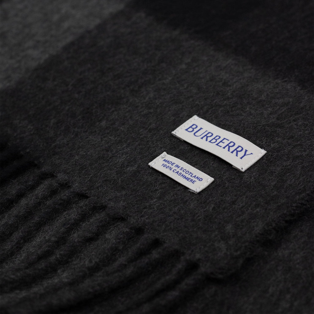 Burberry Half Mega Check Scarf Charcoal