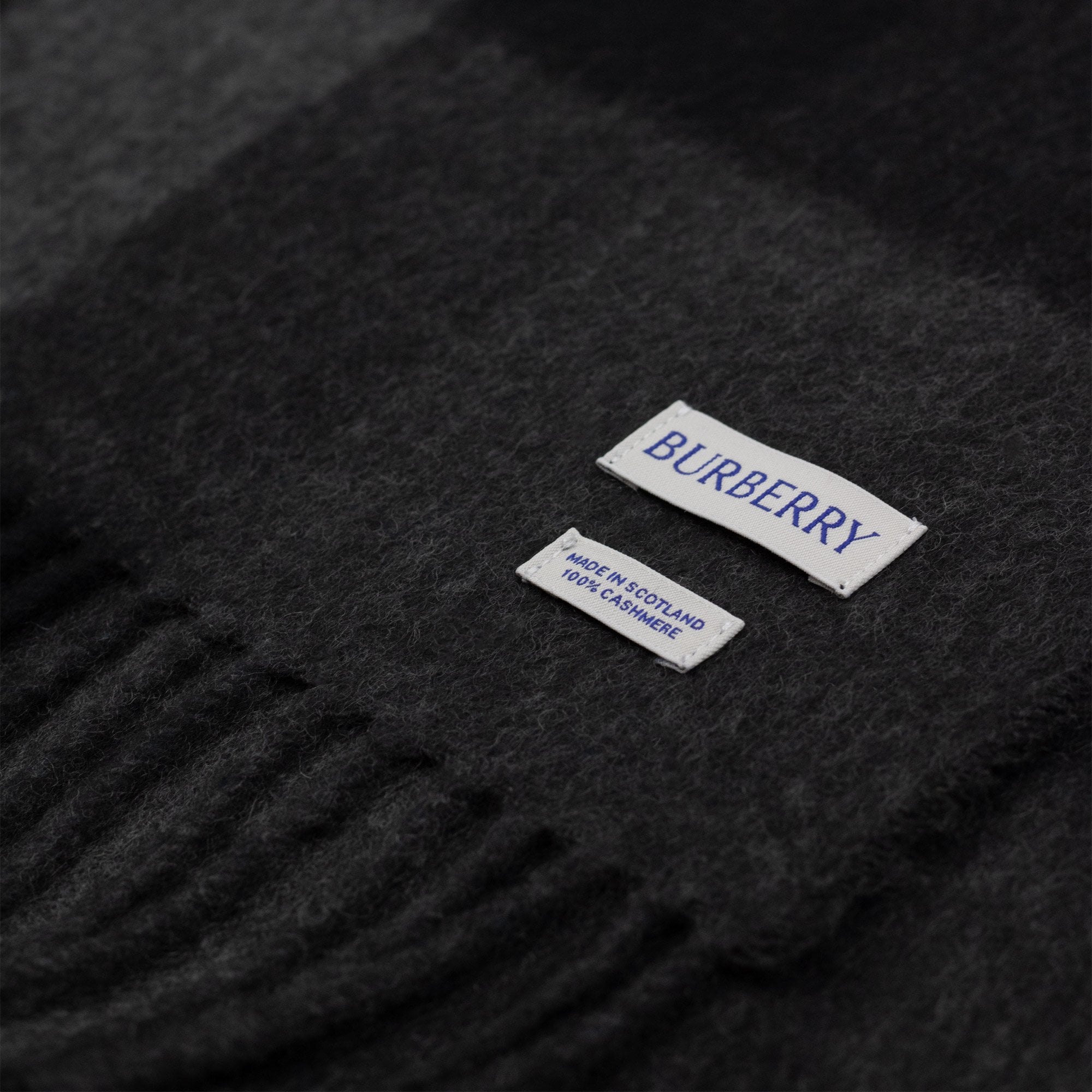 Burberry Half Mega Check Scarf Charcoal