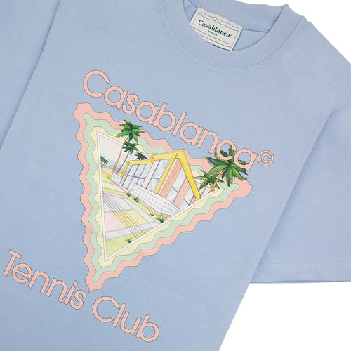Casablanca Maison De Reve Printed T Shirt Pale Blue
